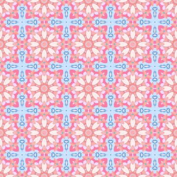 Colorful Abstract Floral Pattern Design for Stock Use