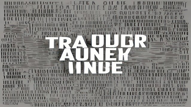 Conceptual text on a background of scrambled alphanumeric symbols