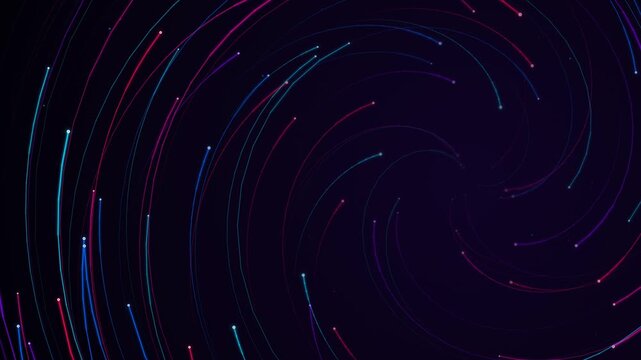 Dynamic Glowing Spiral Light Trails Animation