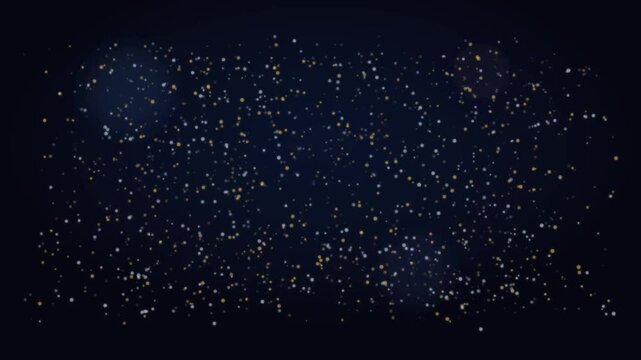 2029 year date composed of shimmering gold with particles against dark
