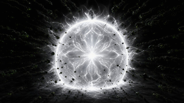 Energy sphere abstract futuristic glowing white dark cosmic power energy sphere abstract futuristic glowing white dark cosmic power shock wave