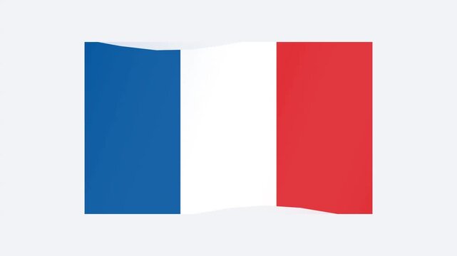 Three waving tricolor flags displayed against a soft neutral