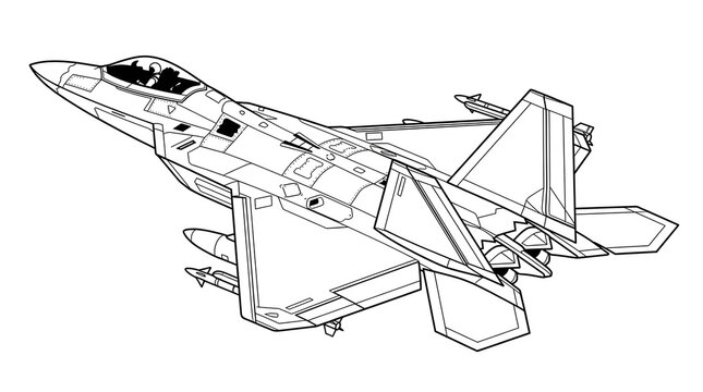 Modern fighter jet illustration vector

