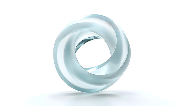 Abstract glass torus ring 3D