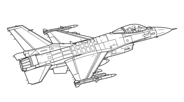 Modern fighter jet illustration vector
