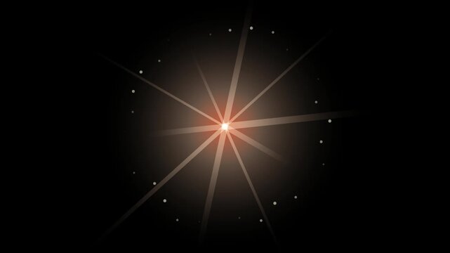 Abstract bright light source creates a looping starburst effect