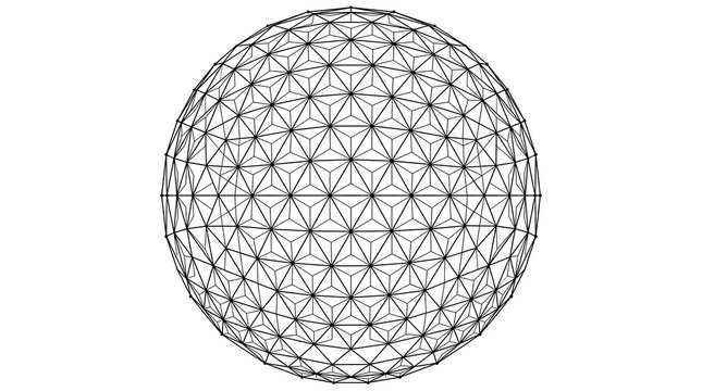 Geodesic sphere line illustration vector
