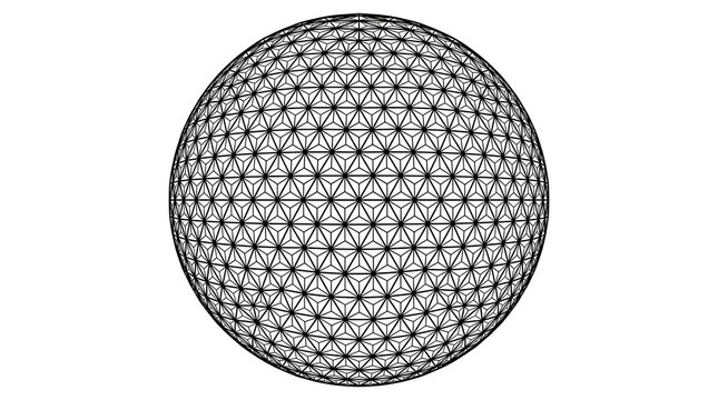 Geodesic sphere line illustration vector
