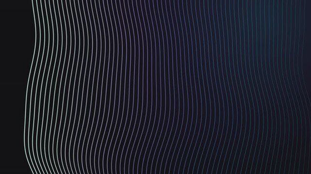 Abstract wavy lines in dark gradient background