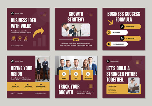 Business Social Media Post Template Layout