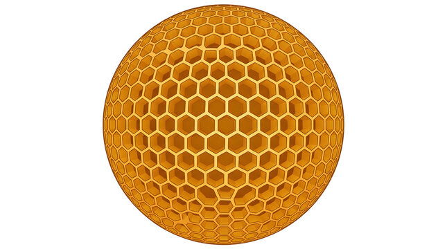 vector illustration of a honeycomb hexagon sphere isolated on white
