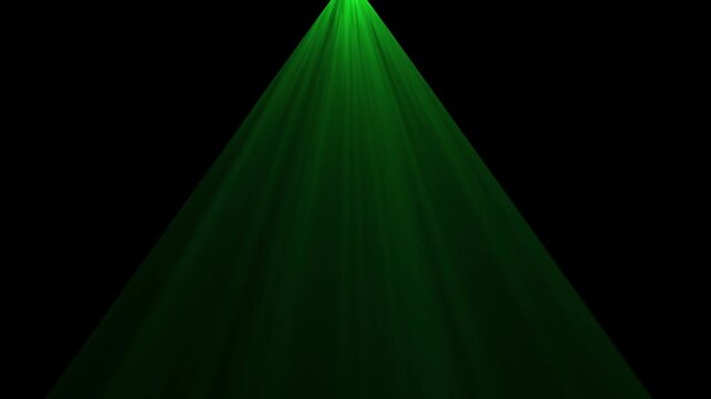 Green light from top on black screen for or spotlight effects