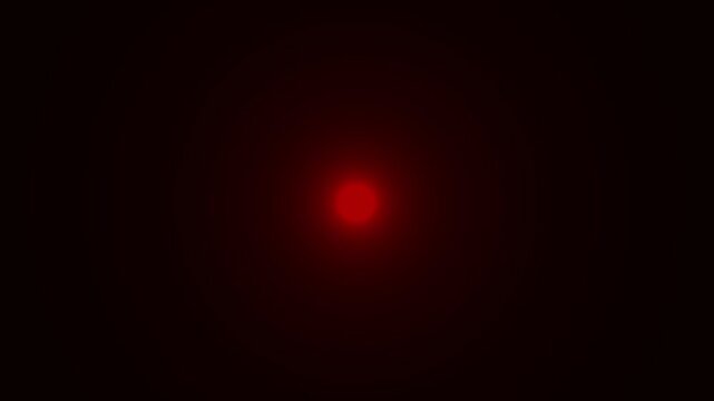 Glowing red light turn on off animation. light on off effect glitch on black screen background. 4k video