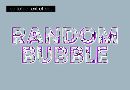 Random Abstract Void Bubble Editable Text Effect