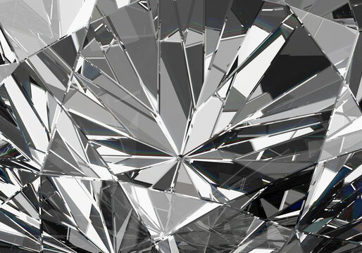 close up diamond facets texture