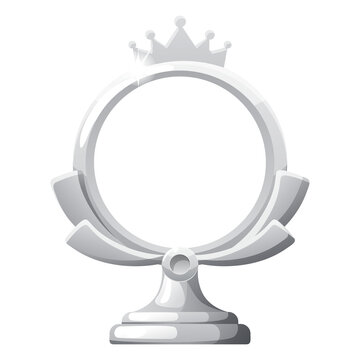 Trophy Frame Empty Award Circle Badge Icon on a transparent background