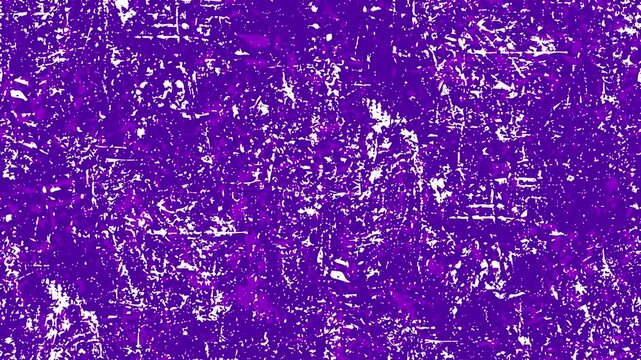 Deep purple amethyst mineral stone texture slab with heavy weathered grunge scratches dust specks and soft ambient studio lighting loop 4k video