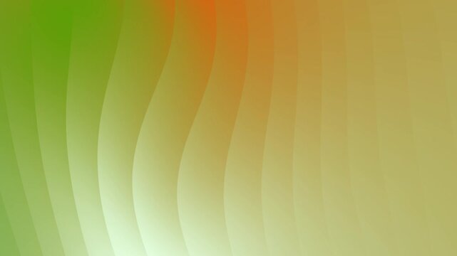 Elegant abstract motion background featuring smooth flowing green, yellow, and orange gradient waves with soft organic curved lines. Smooth silky liquid marble swirl with elegant curved lines gradient