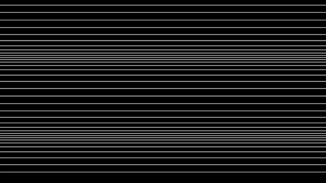 Abstract minimalist background featuring horizontal parallel lines moving across a dark solid black surface with background seamless loop series thin parallel