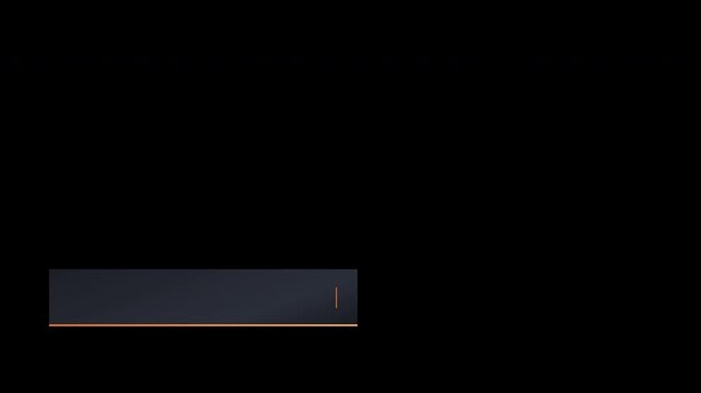 Sleek Dark Grey Lower Third with Orange Line Accent