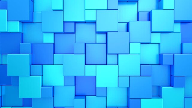 Background of Cubes. Abstract motion, loop, two color, 3d rendering, 4k resolution
