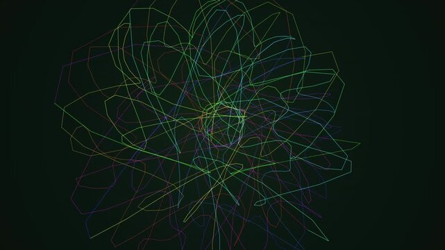 A mesmerizing seamless 4K loop of a glowing magenta torus knot morphing through an abstract topology field in crisp volumetric detail. Ideal for data visualization, music video. 4K UHD.