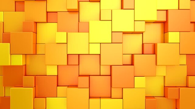 Background of Cubes. Abstract motion, loop, two color, 3d rendering, 4k resolution
