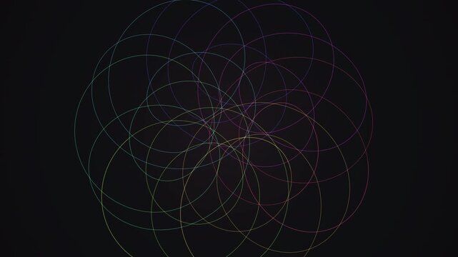 Mesmerizing 4K UHD loop of a glowing rose gold torus knot morphing through an abstract topology field drifting in hypnotic slow motion. Ideal for music video, sound bath. 4K UHD.