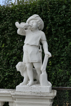 November Allegorical Statue in the Gardens of Belvedere Palace, Vienna.