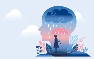 Mental health, depression, emotional burnout and other psychological problems. Psychotherapy concept. Vectot Illustration © LenLis