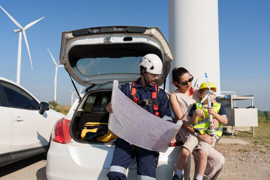 Wind and Solar Energy Engineer with Family in Wind Turbine Field