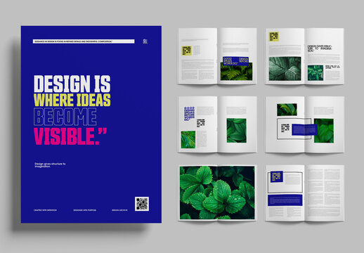 Creative Botanical Magazine Layout Template And Modern Editorial Book Design