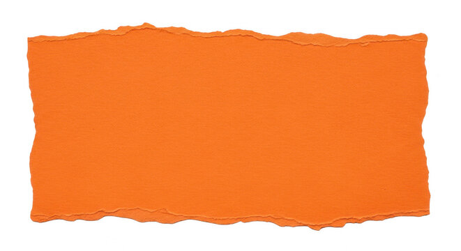 Orange paint brush stroke splash on a textured surface isolated on transparent background