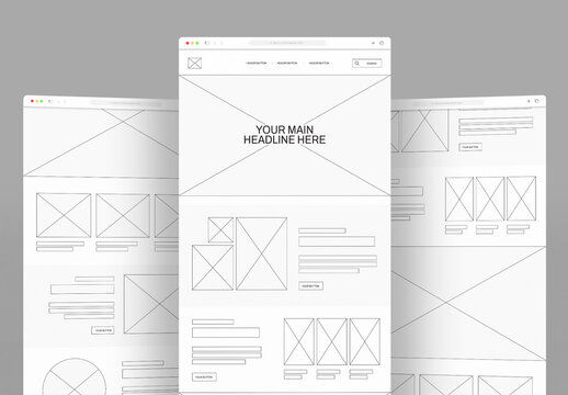 Wireframe Landing Page UX Layout