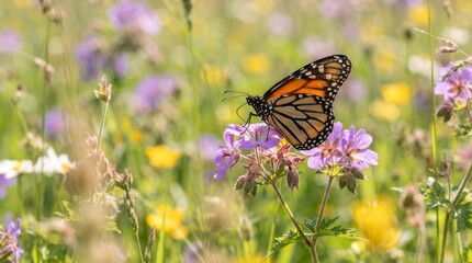 Fototapeta premium butterfly on a flower