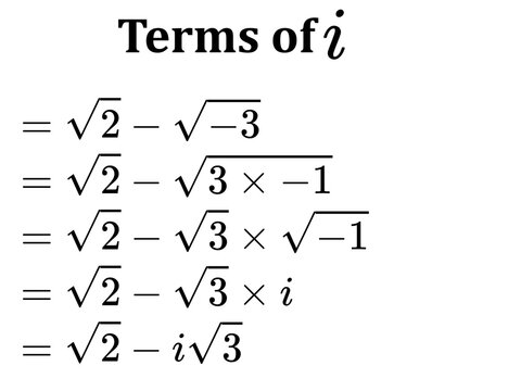 Expressing Square Roots in Terms of i Step by Step Complex Numbers Mathematics Solution