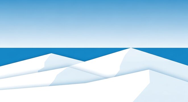 Snowy mountain peaks under clear blue sky.
