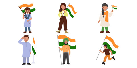 Fototapeta premium Indian Flag Independence Republic Day
