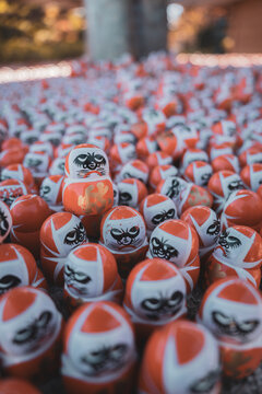 Field of Daruma Dolls at Japanese Shrine