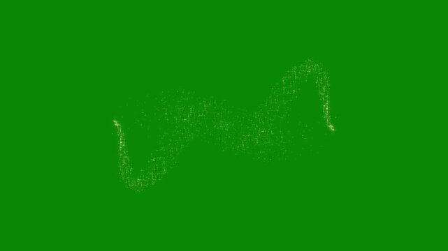 Luxury gold sparkling glitter star romantic particle trail explosion, with magical glowing starlight shimmer effect transition overlay loop bright festive holiday video, background green screen. 4k