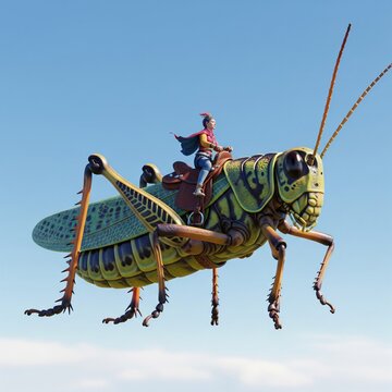 grasshopper on a white background