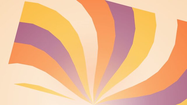 Retro 70s Style Sunburst Background with Angular Rays