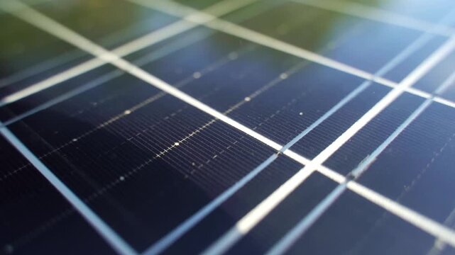 Solar panel surface grid. Macro close-up modern photovoltaic solar panel surface.