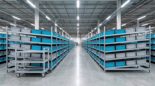 Quiet Distribution Warehouse Picking Zone