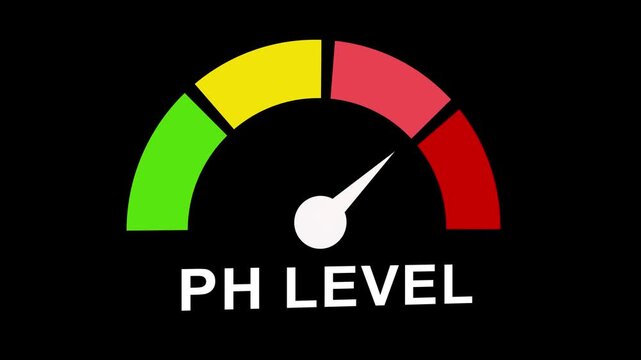 P h level gauge indicator animation: acidic, neutral, and alkaline measurement scale for scientific, industrial, and health analysis