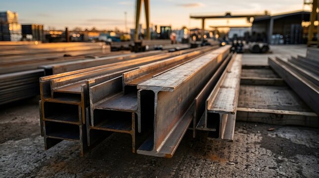 Steel Beams in the Sunset: Industrial Strength and Golden Hour