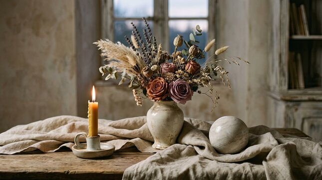 still life with flowers
