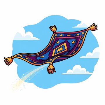 Whimsical airborne tapestry, a splash of sapphire against a cerulean sky.