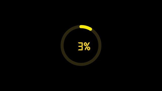  40 second loading futuristic circle  countdown timer animation from 40 seconds to 0 seconds on a transparent background. Modern flat design with animation. High quality 4K video.
