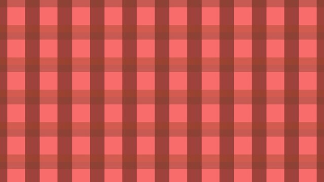 Coral red plaid checkered pattern seamless texture geometric background